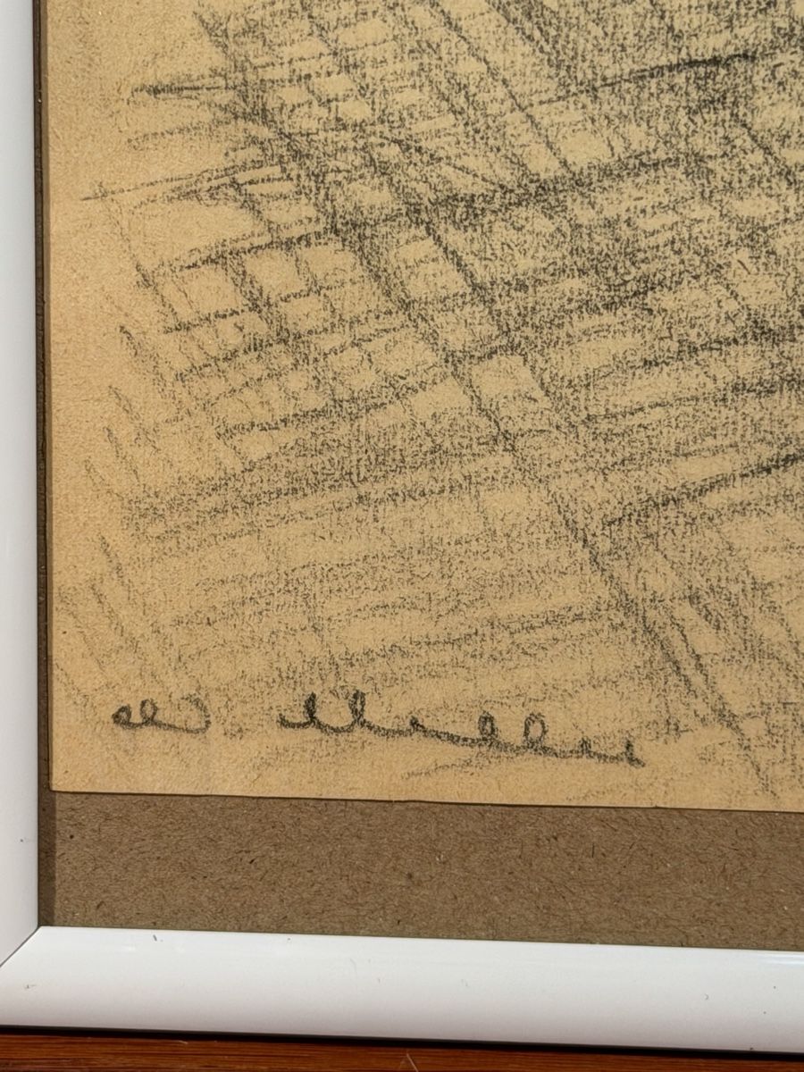 Dipinti: Original Charcoal Drawing, signed - Nature Scene Artwork – Usato da Lausanne venduto da artnouveau05 3