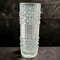 Vase Candle Wax pour SKLO UNION en verre texturé années 1970