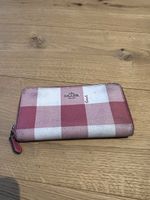 COACH Portemonnaie Rosé-Weiss kariert