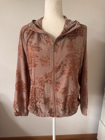 92% Seide jacket mit Kapuze Gr.L