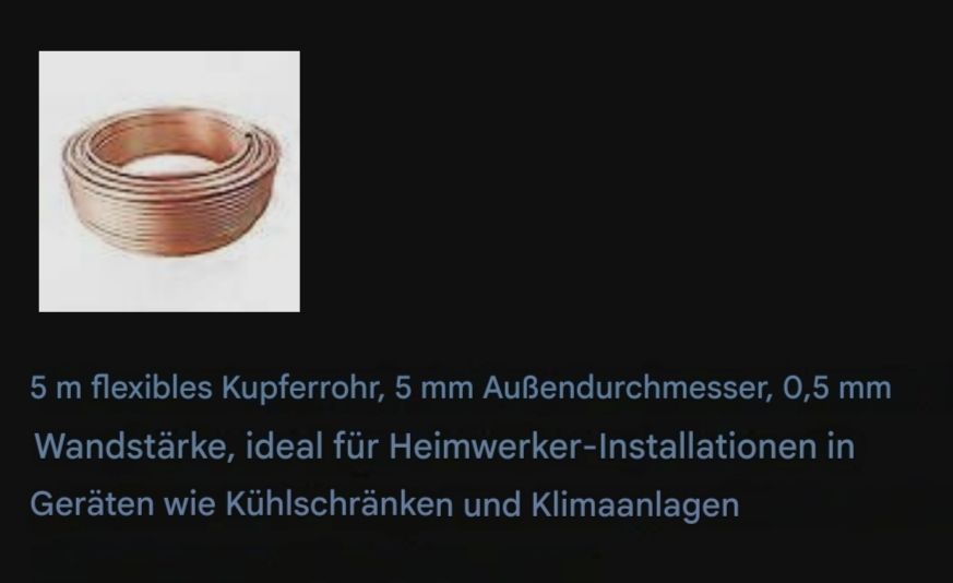 Tuyaux & tubes: 5 m flexibles Kupferrohr – D'occasion à Utzigen par wen_mdk8 2
