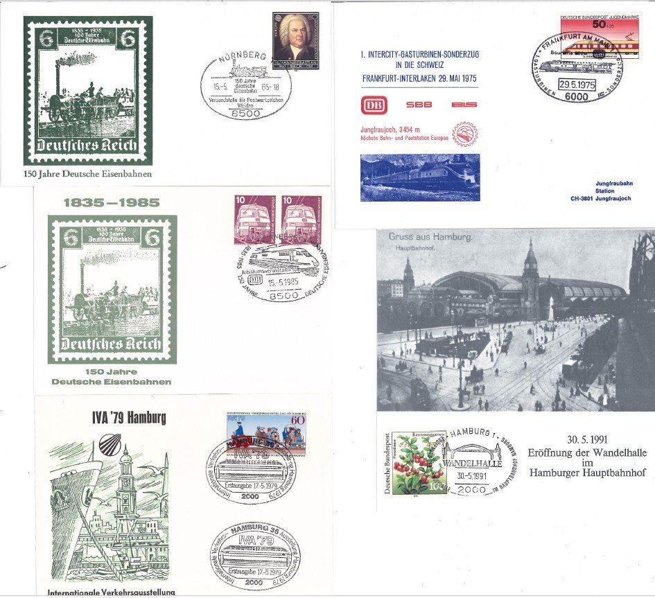 Tutti i francobolli: BRD, Deutsche Eisenbahn-Belege – Usato da Bellach venduto da qsearch 2