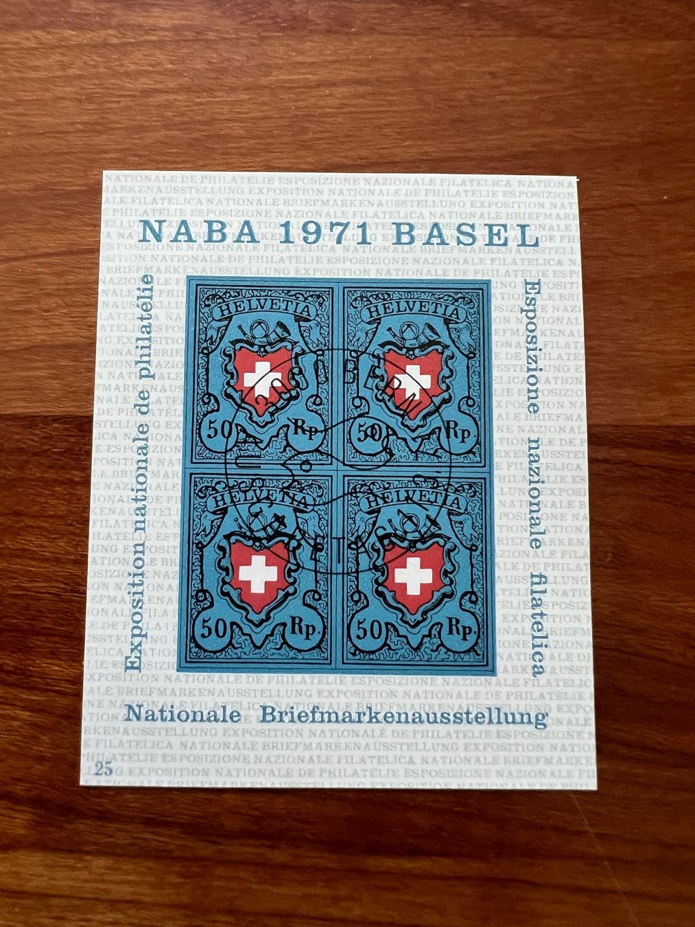 Tutti i francobolli: CH  1971 Naba  Block Erstag gest.  (5869) – Usato da Hinwil venduto da Sidi4