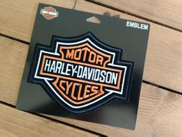 Harley-Davidson Emblem Aufnäher, neu, 14.00 x 12.00cm