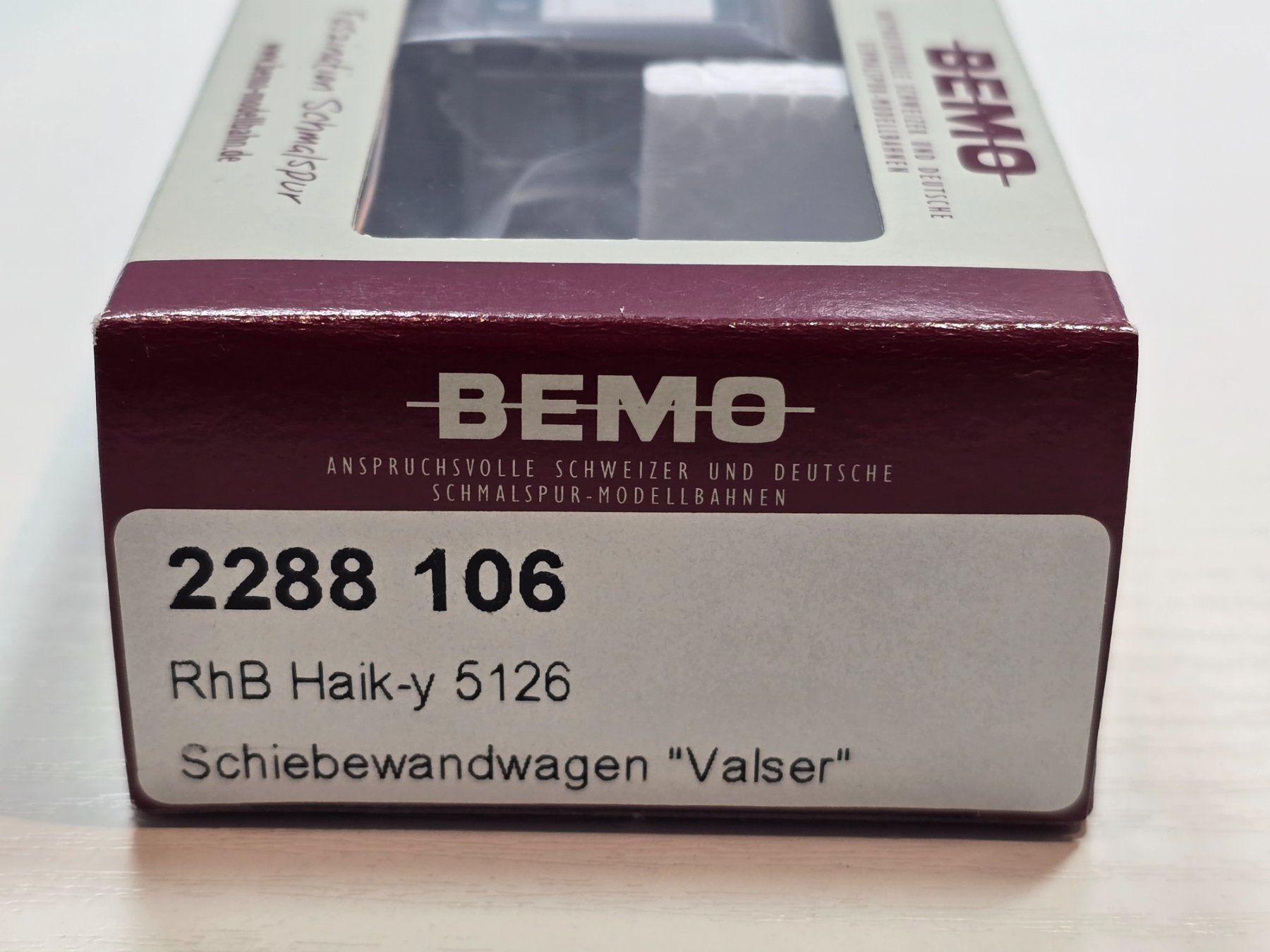 Bemo Modellini di ferrovie: Bemo, 2288106, RhB, Schiebewandwagen, Valser, Neu – Nuovo e nell'imballaggio originale da Kloten venduto da Nicola2 1