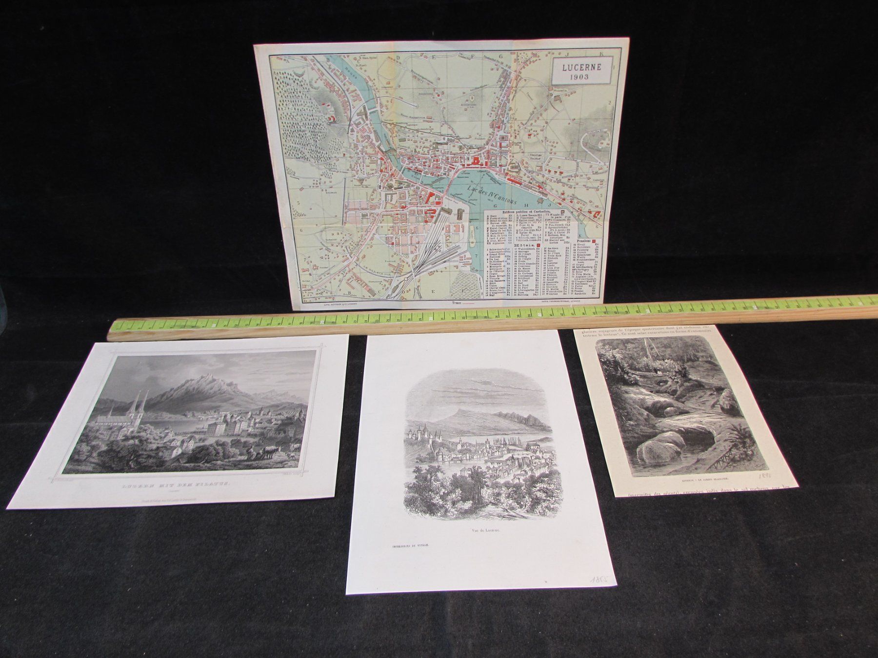 Gravures: Lot antikes Luzern, 19.Jh. – D'occasion à Walchwil par Shells1 4