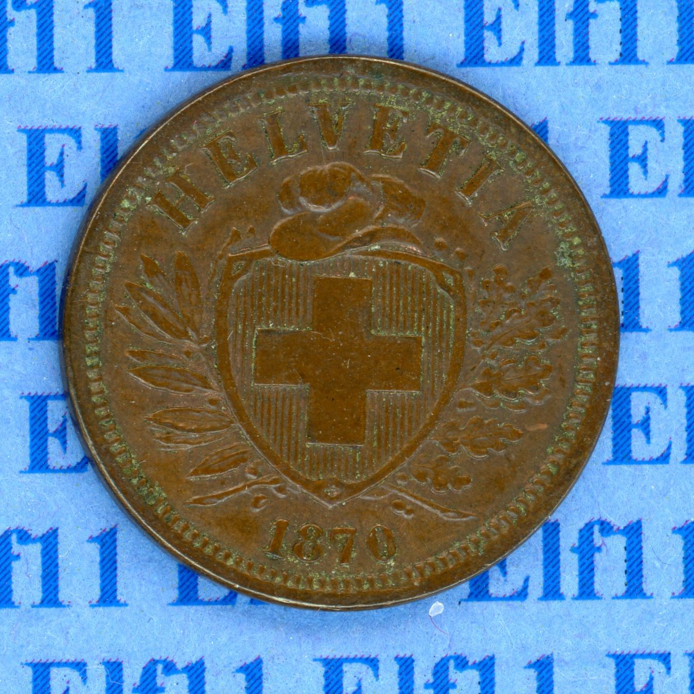 Tutti le monete: CHF___0.02 1870 unz 2 Rappen – Nuovo (secondo la descrizione) da Widnau venduto da Elf11