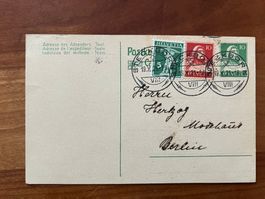 CH 1918 Postkarte Zusatzfrankatur Steckborn (V669)