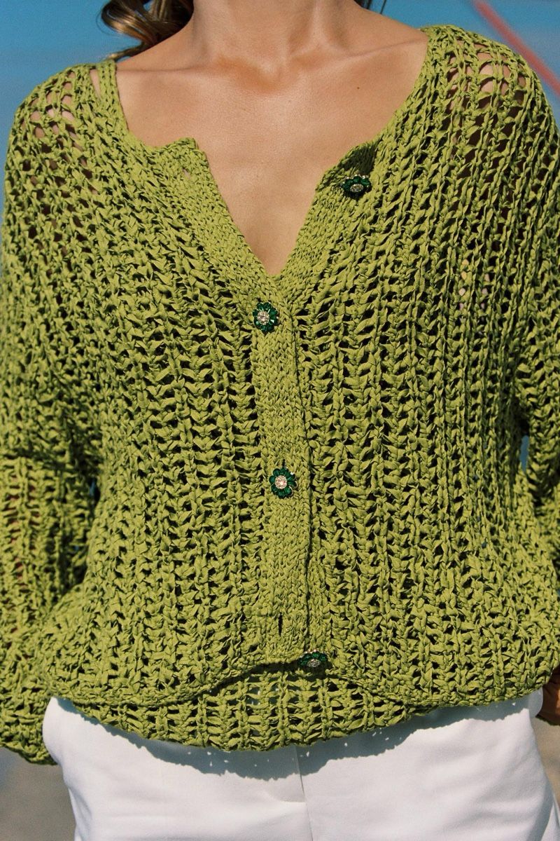 Zara Giacche: Zara Strickjacke mit Strass-Knöpfe – Nuovo (secondo la descrizione) da Lütisburg venduto da Patty_fer