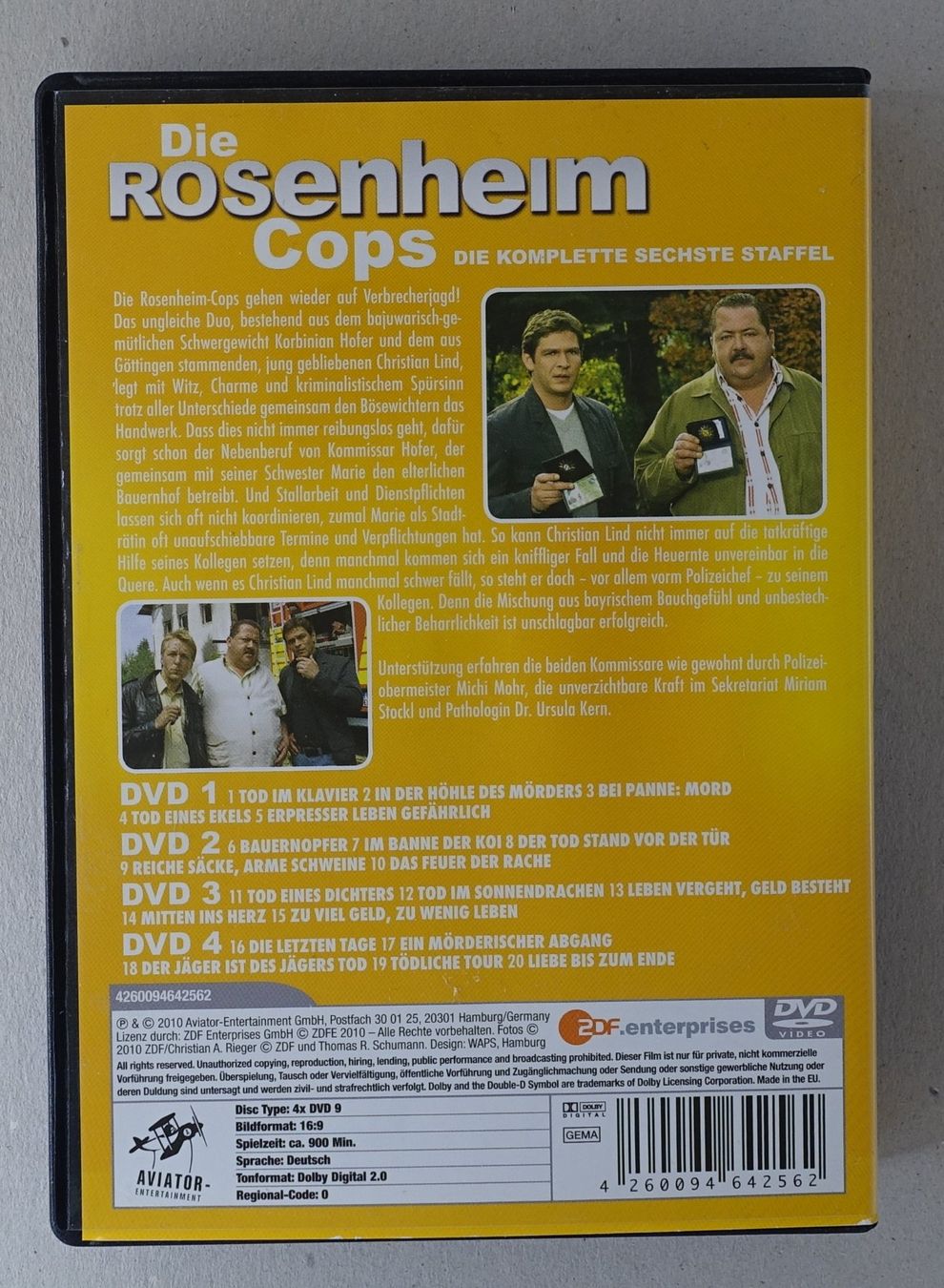 Tutti i DVDs: Die Rosenheim Cops - Staffel 6 (4 DVDs) – Usato da Sessa venduto da fraenklishop 1