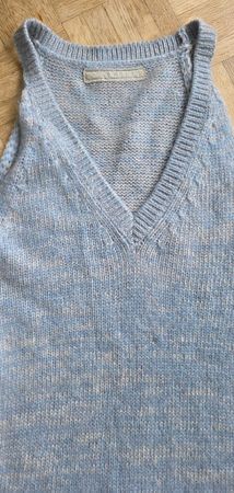 Top/Débardeur 100% cachemire bleu clair