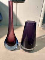 2x Vases design en verre soufflé Murano