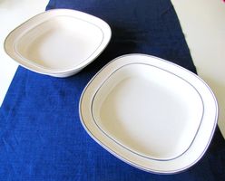 GUSTAVSBERG BIRKA SCHWEDEN   2 RECHTECKIGE SCHALEN