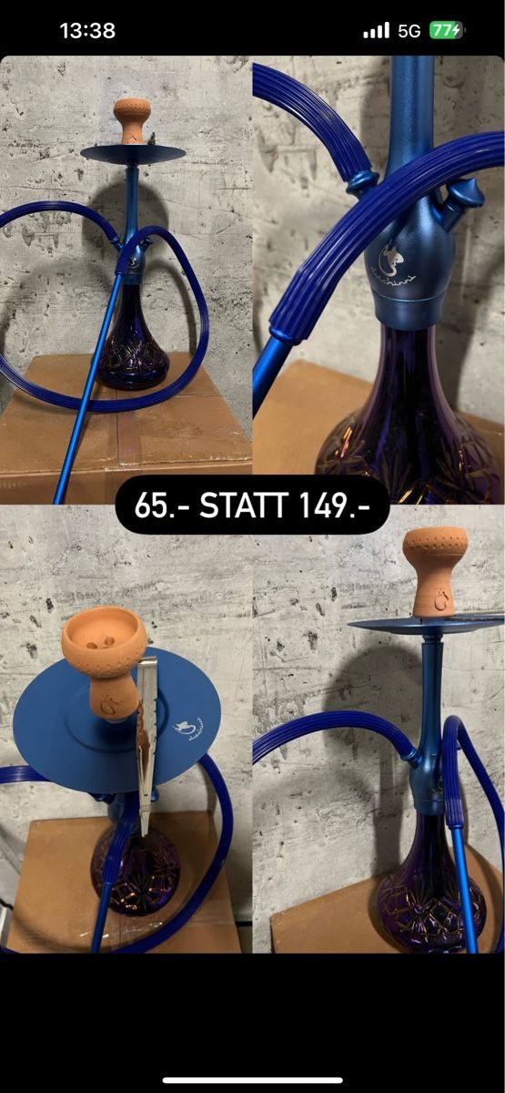 Wasserpfeifen: Dschinni Chucky Blue voll Set NEU – Neu (gemäss Beschreibung) aus Kriens von Delikanli1 5