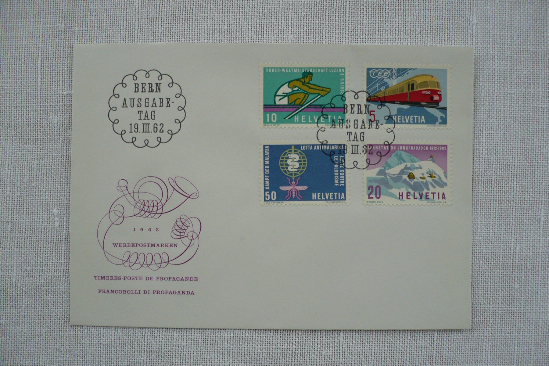Tous les timbres: 1962 FDC Werbemarken SBK 385 - 388 – D'occasion à Zürich par saltandpepper008
