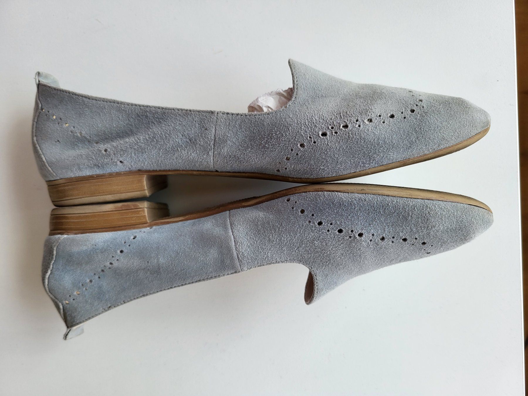 Damenschuhe: Pat Calvin Wildleder Loafers, Gr. 39 - hellblau – Gebraucht aus Baar von clar6 5