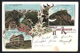 Litho Hoher Kasten, Hotel mit Spitze, Au