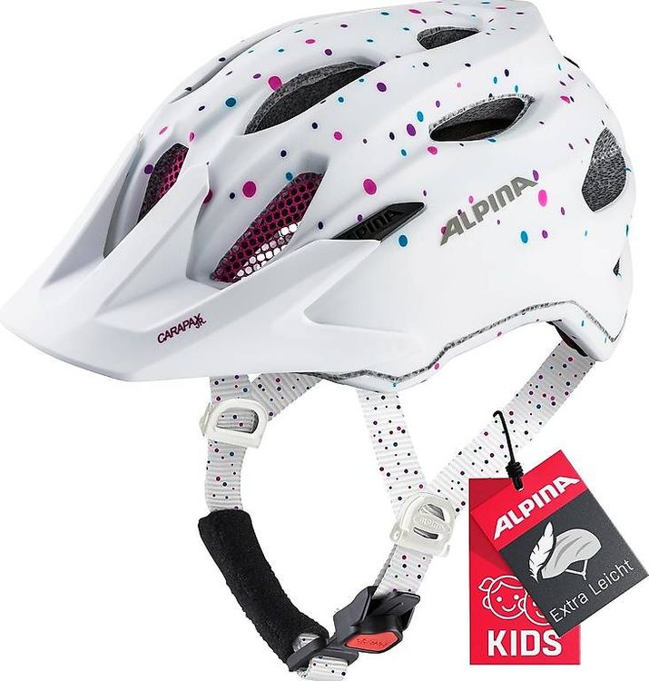 Casque Vélo Enfant Alpina Carapax Jr. – In-mold, 51-56 Cm, Protection Temple Et Nuque, Visière