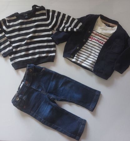 Tenu pour bébé garçon 6 mois - Pulls, gilet, jeans!