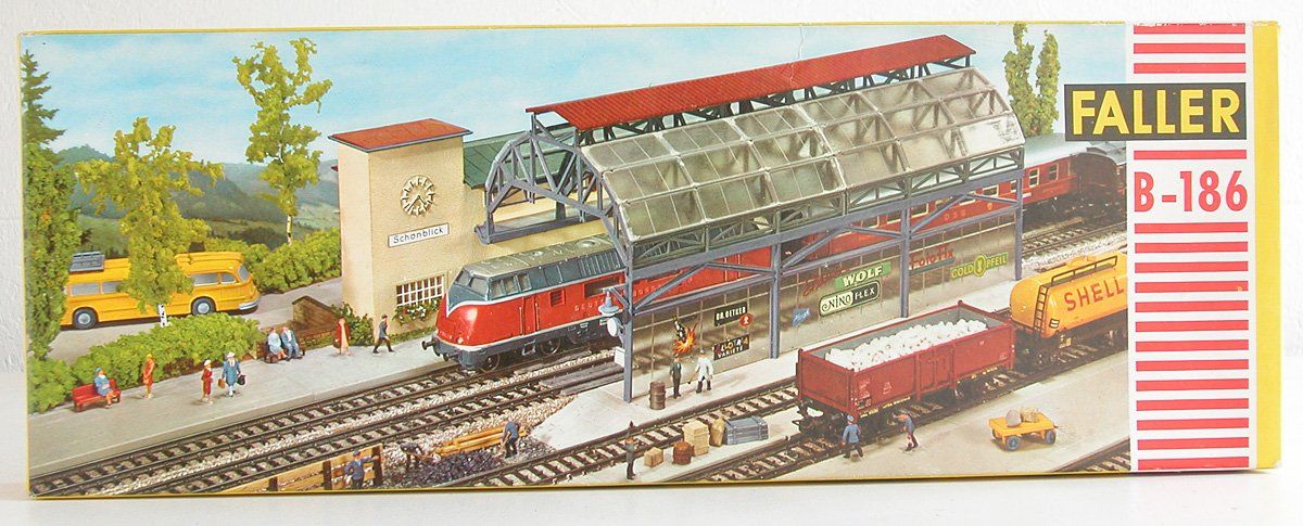 Faller Modelleisenbahnen: Faller Bahnhof-Dach Typ B-186 zu Spur H0 – Gebraucht aus Oberwil BL von Klang