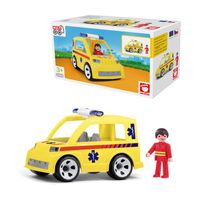 Spielzeugauto Rettungswagen mit Doktor