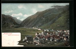 Litho Andermatt, Stadtansicht gegen die 