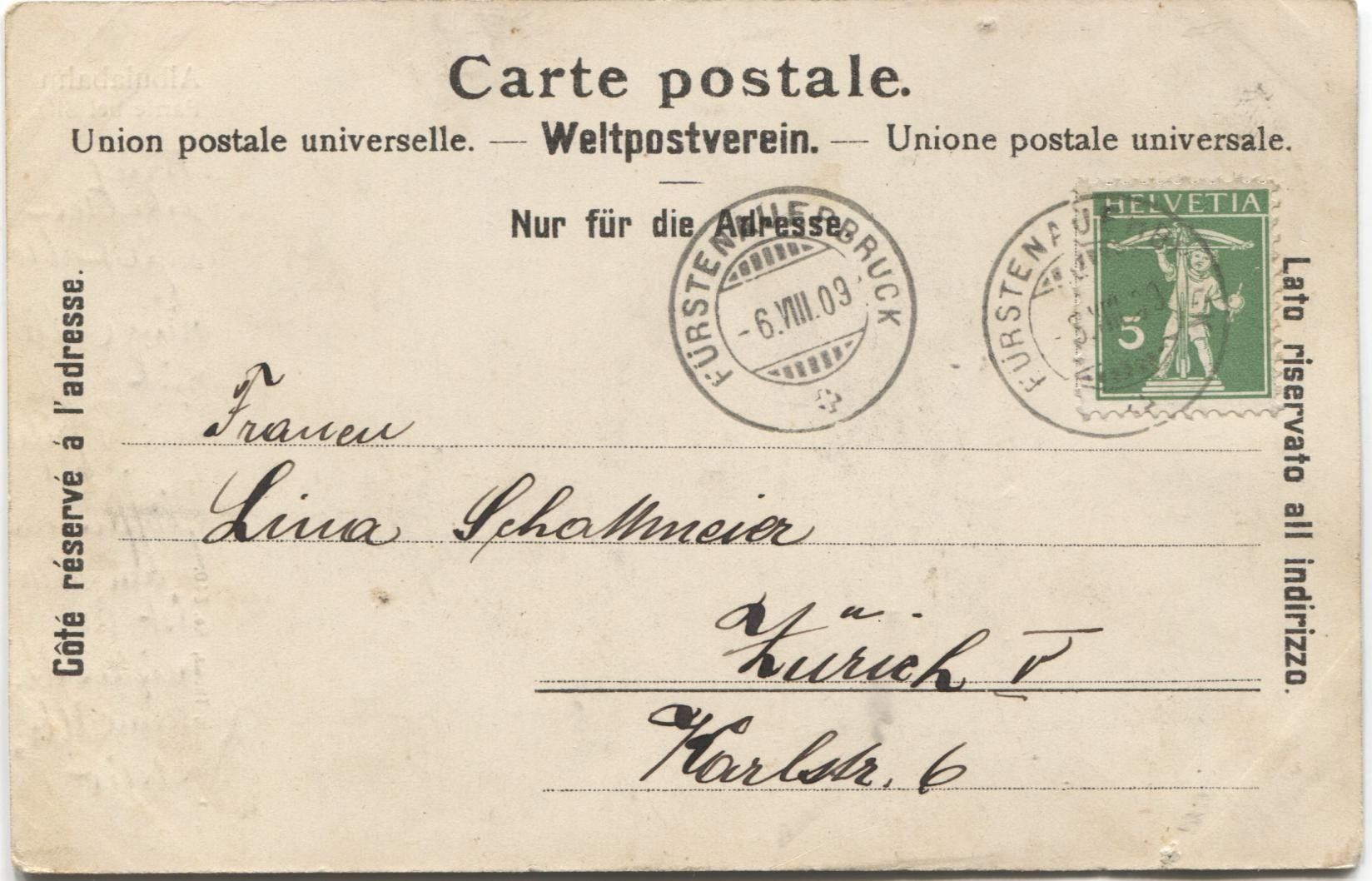 Cartoline postali: ALBULA-BAHN bei SILS GR 1909 – Usato da Rothrist venduto da Clanx 1