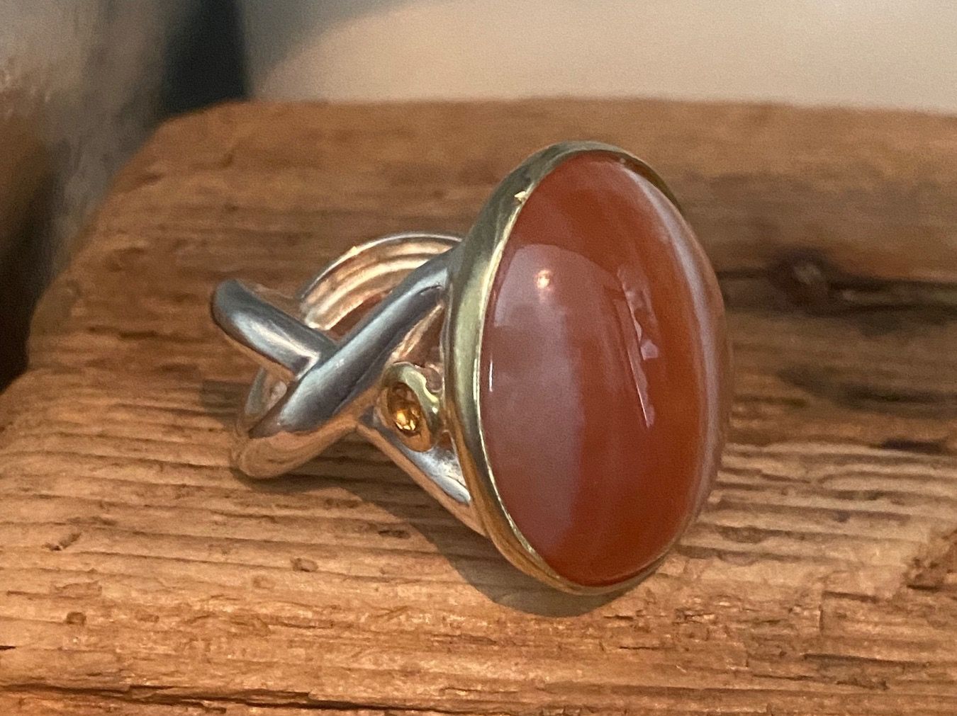 Anelli: Silber Ring mit grossem Achat, Gr.57 – Nuovo (secondo la descrizione) da Luzern venduto da S.Kern01 1