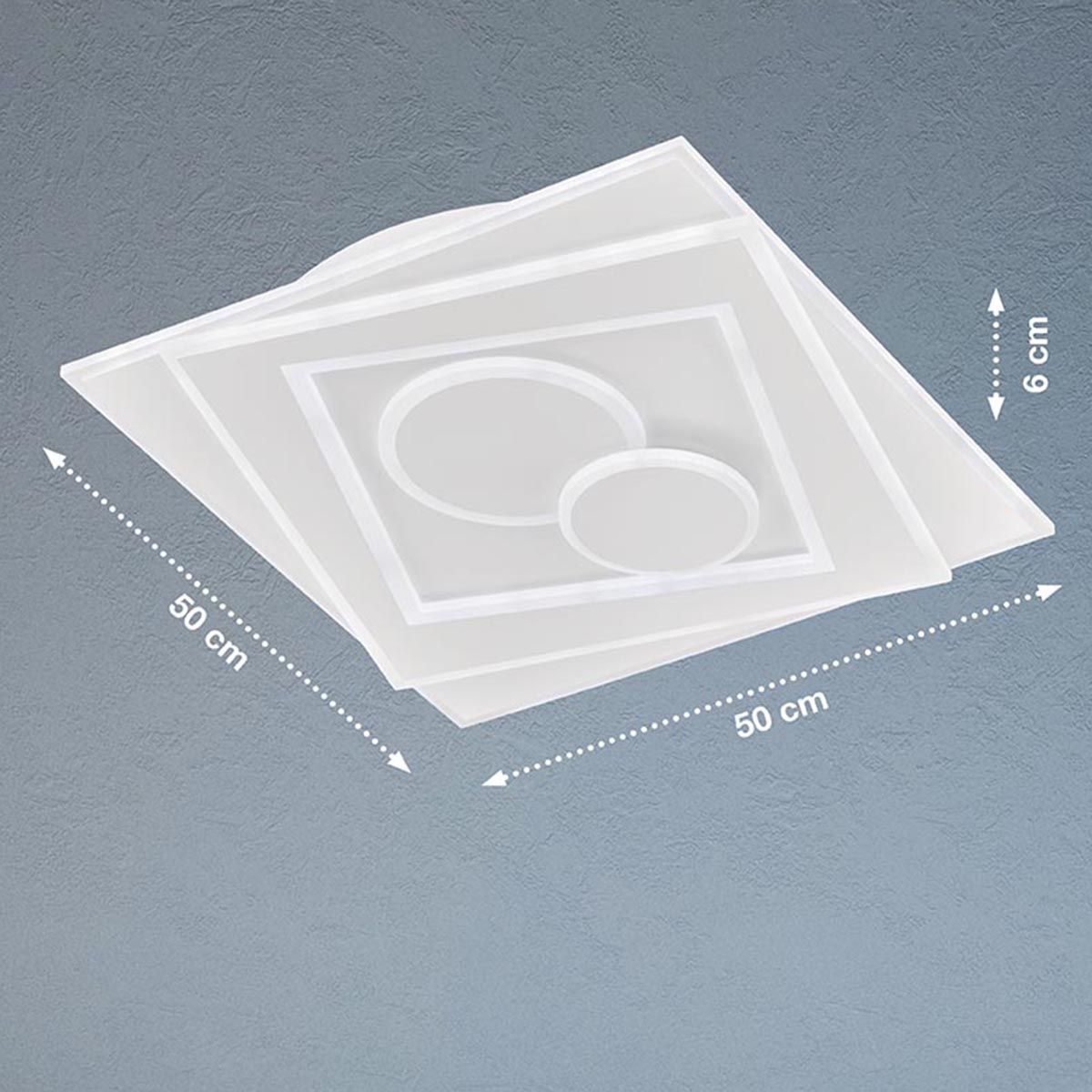 Lampadari & plafoniere: LED Deckenleuchte, Weiss, 50 cm x 50 cm – Nuovo (secondo la descrizione) da Kreuzlingen venduto da Smart-Light 2
