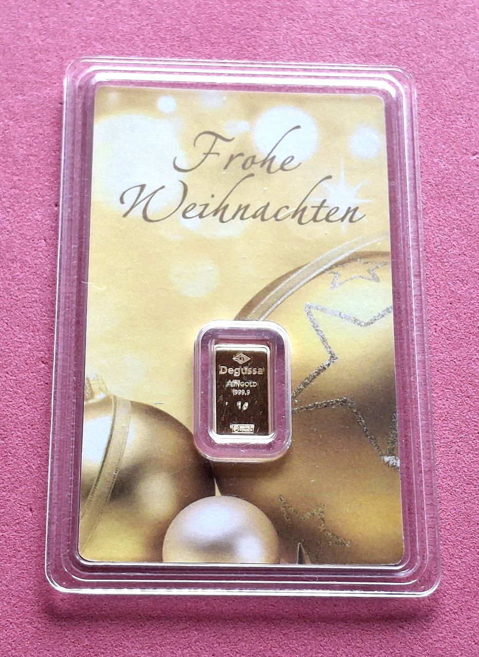 Edelmetalle: FROHE WEIHNACHTEN - 1 GRAMM – Gebraucht aus Boniswil von dpd4coins