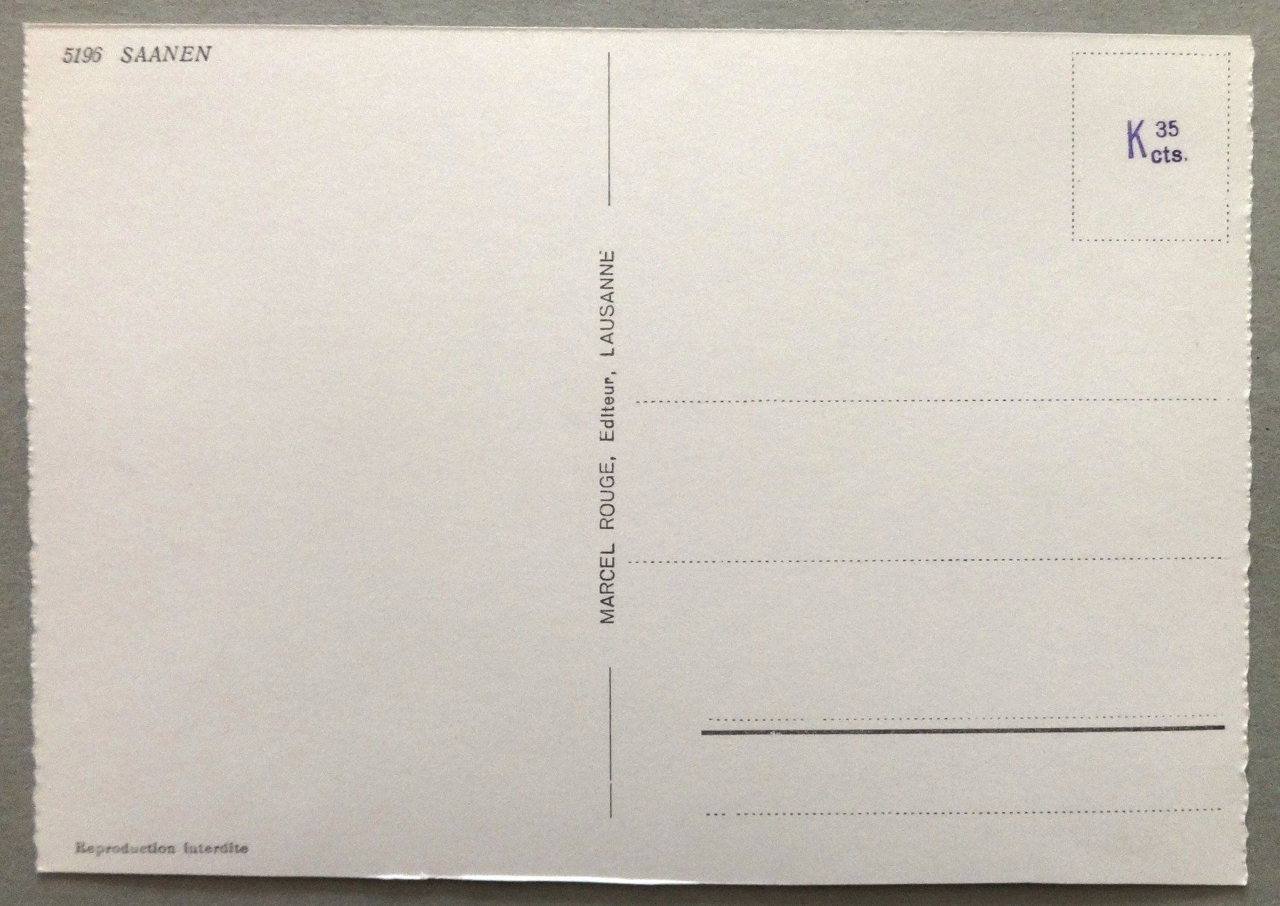 Cartes postales: Saanen – D'occasion à Fétigny par Billy2miny 1