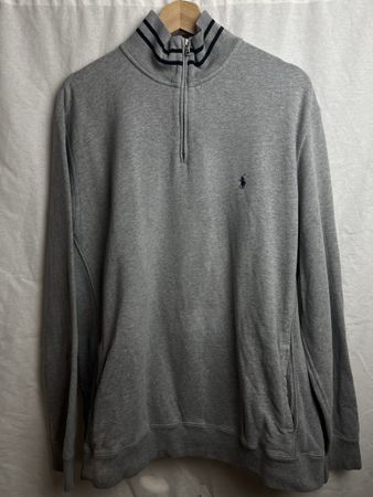 Quarter zip Ralph Lauren gris vintage