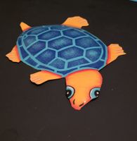 Wandschmuck Schildkröte Metall bunt