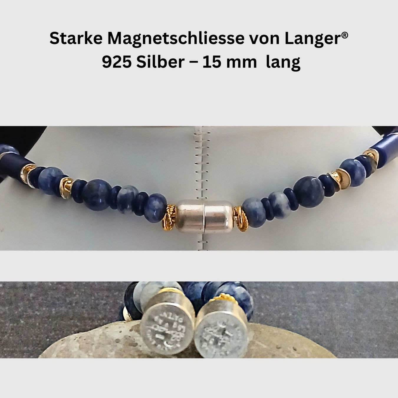Ketten: Statement Lapislazuli  Murano Halskette  Unikat Silber – Neu und originalverpackt aus Lütisburg von Emarra 5