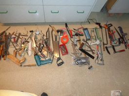 Werkstatt Werkzeug Hammer Schlüssel Feile Holzwerkzeug Säge