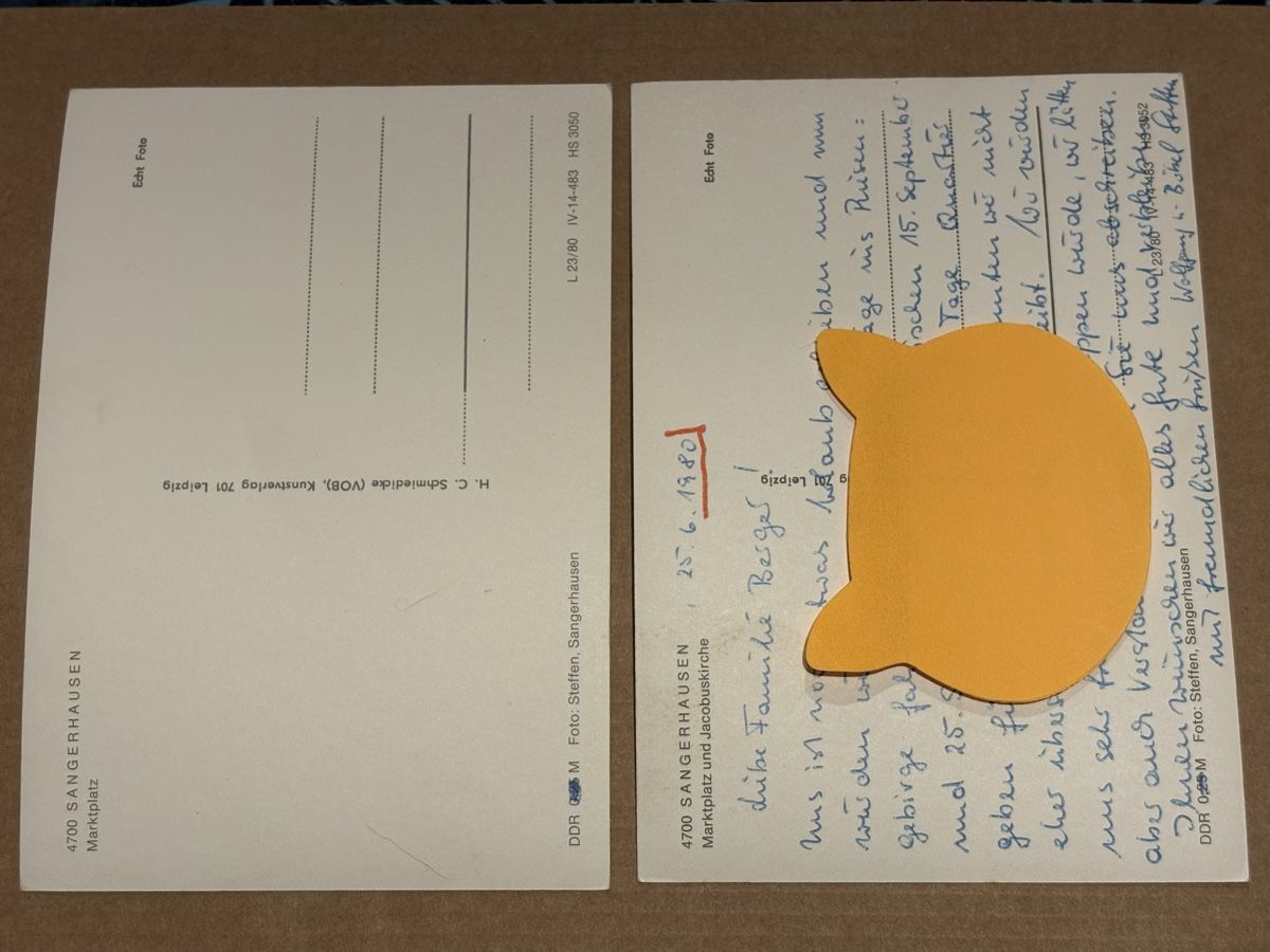 Cartoline postali: 2 AK von Sangerhausen – Usato da Rümlang venduto da Kartenpost1 1