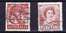 2 timbres AUSTRALIE - 1960-62 - Obl.