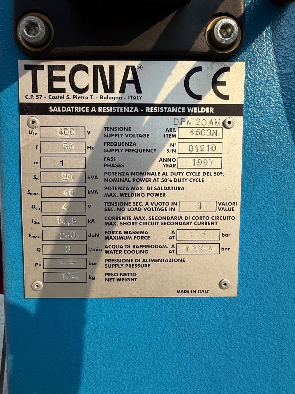 Postes à souder: TECNA DPM 20 AM Punktschweissmaschine – D'occasion à Teufen AR par mer4.ch 2