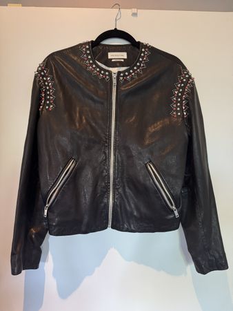Lederjacke Isabel Marant schwarz