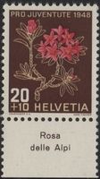 20 Rp. Rostblättrige Alpenrose mit TAB (Rosa delle Alpi)