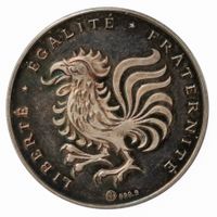 Silbermedaille Frankreich 1970 Charles de Gaulle punziert