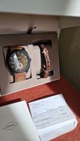 Fossil Herrenuhr Quarz Chronograph mit Lederarmband, neu