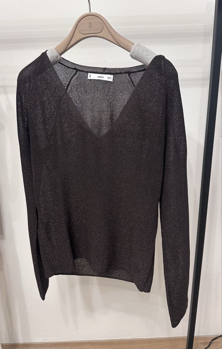 Mango T-Shirts: Mango V-Neck Pullover/ Shirt - Metallic Brown – Neu (gemäss Beschreibung) aus Rüschlikon von juz_2t2j 1
