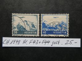 CH 1948 Nr. F43+F44 gestempelt