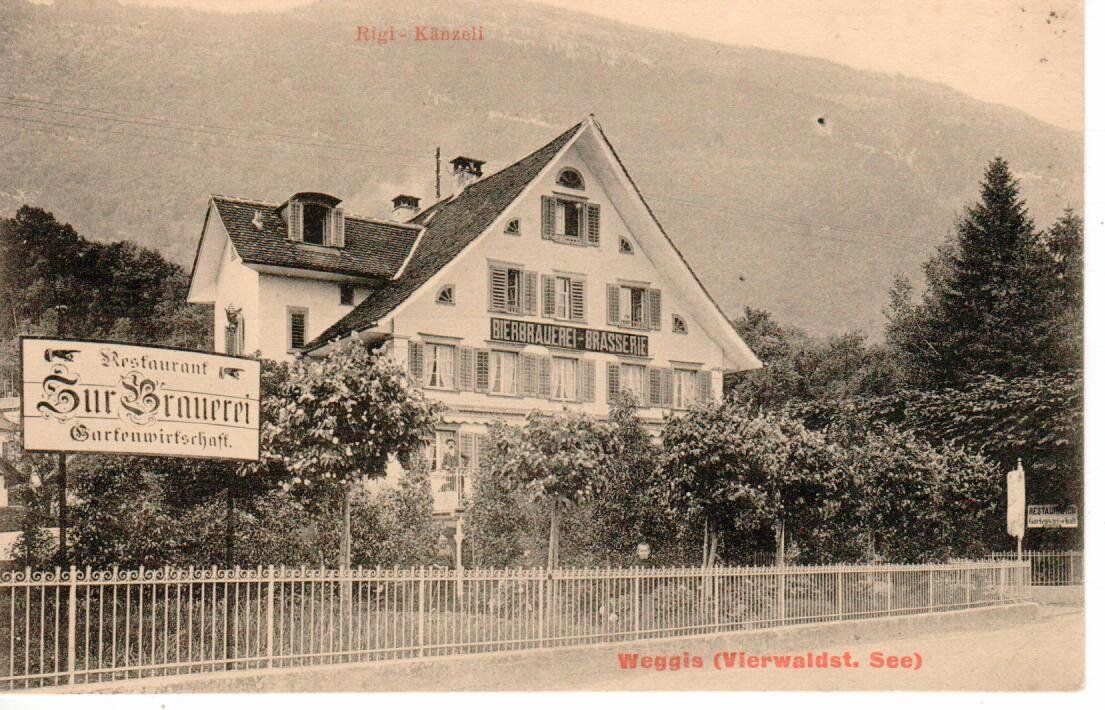 Cartoline postali: Restaurant zur Brauerei Weggis – Usato da Wolhusen venduto da Curver9