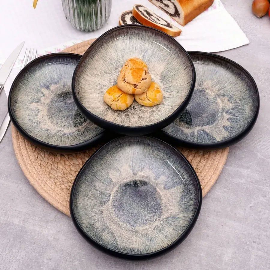 Assiettes: Karaca Geschirr-Set Schwarz Galactic Reactive Schale – Neuf avec emballage d'origine à Reinach AG par evimshop