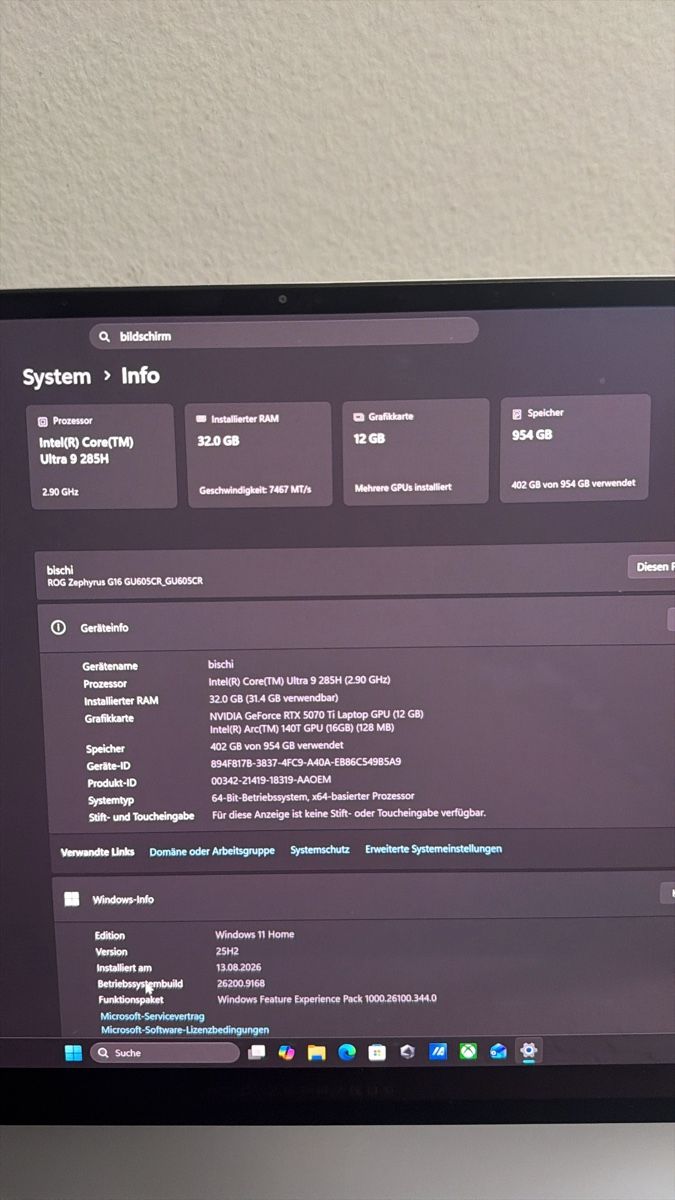 Asus Notebook: ASUS Rog Zephyrus G16 2026 – Nuovo e nell'imballaggio originale da Rheineck venduto da Nico541 4