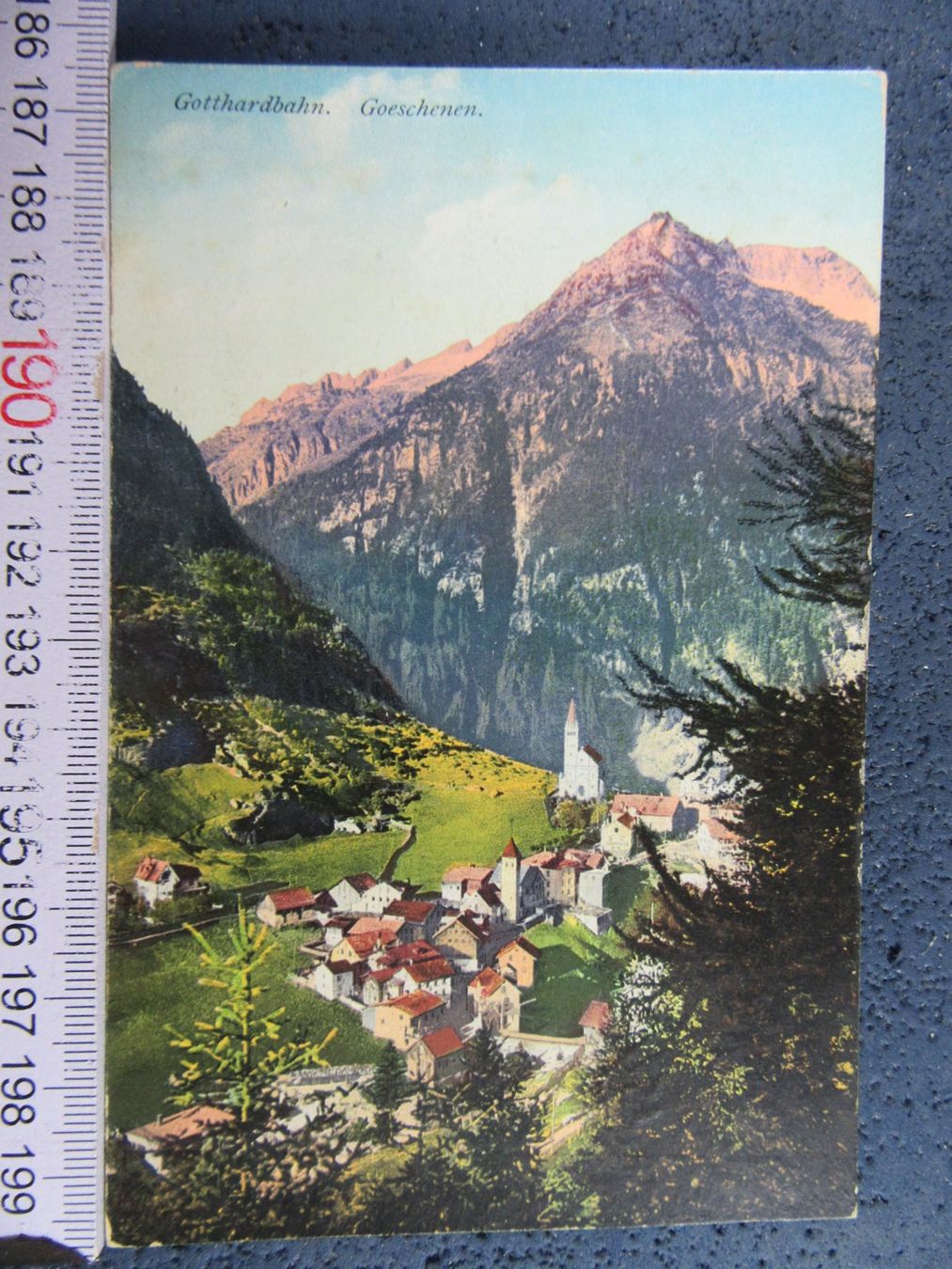 Ansichtskarten: GÖSCHENEN GOTTHARDBAHN 1913 URI AK – Gebraucht aus Ettingen von Hausi4711