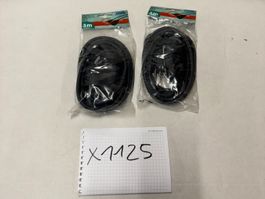 2x Steffen  3m Verlängerungskabel, schwarz (X1125)