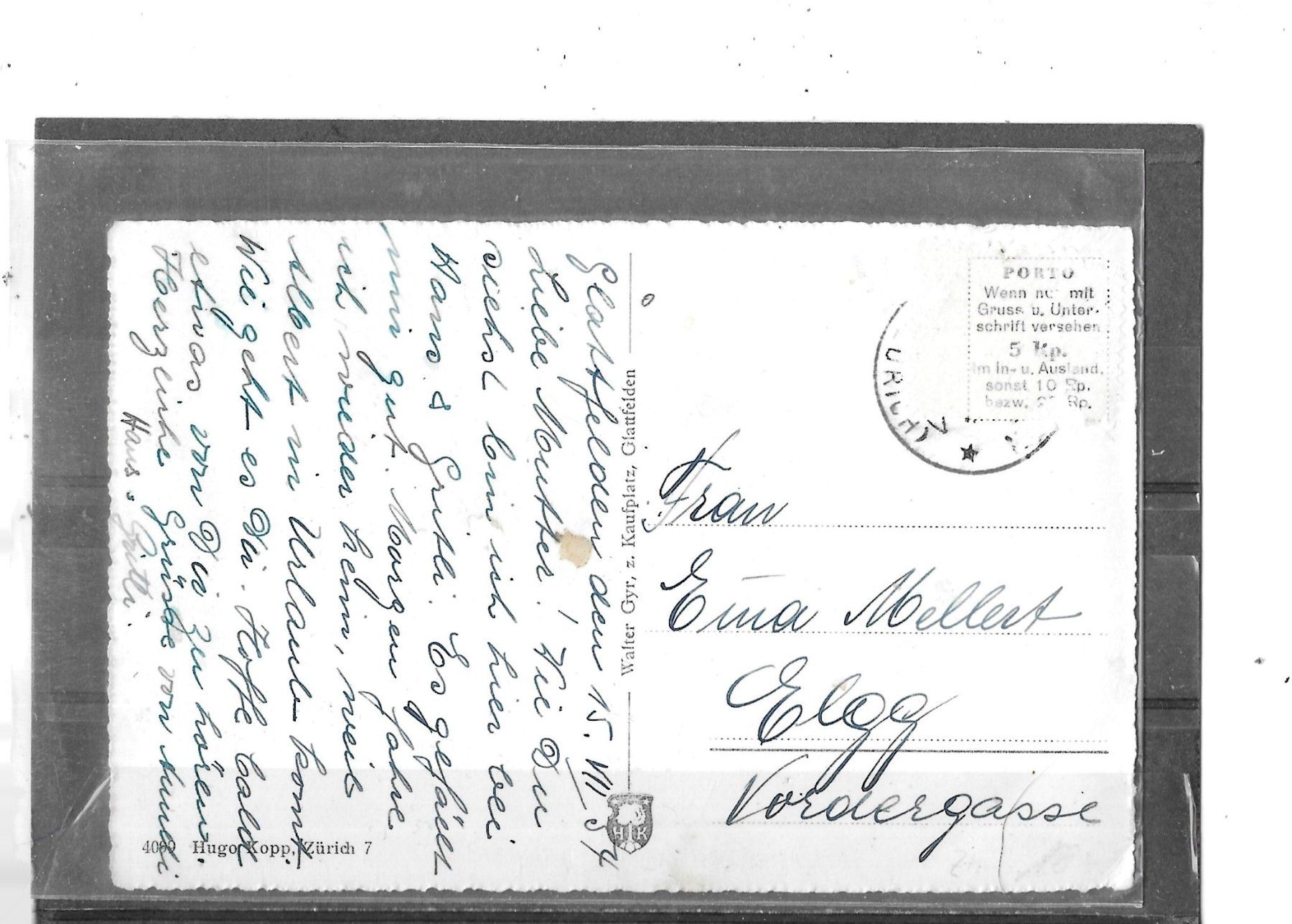 Cartes postales: ZH Glattfelden 1954 – D'occasion à Schocherswil par Wilare 1